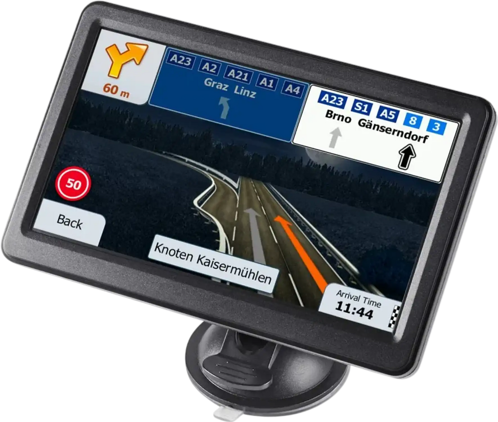 VEVOR GPS Navigator for Car, 7 inch Touch Screen 16GB GPS Navigation System with Lifetime Map Updates, Voice Turn-by-Turn Guidance, Speed and Red Light Warning, Custom Truck Routing, for Car Truck RV