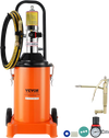 VEVOR Grease Pump, 3 Gallon 12L, Air Operated Grease Pump with 13 ft High Pressure Hose and Grease Gun, Pneumatic Grease Bucket Pump with Wheels, Portable Lubrication Grease Pump 50:1 Pressure Ratio