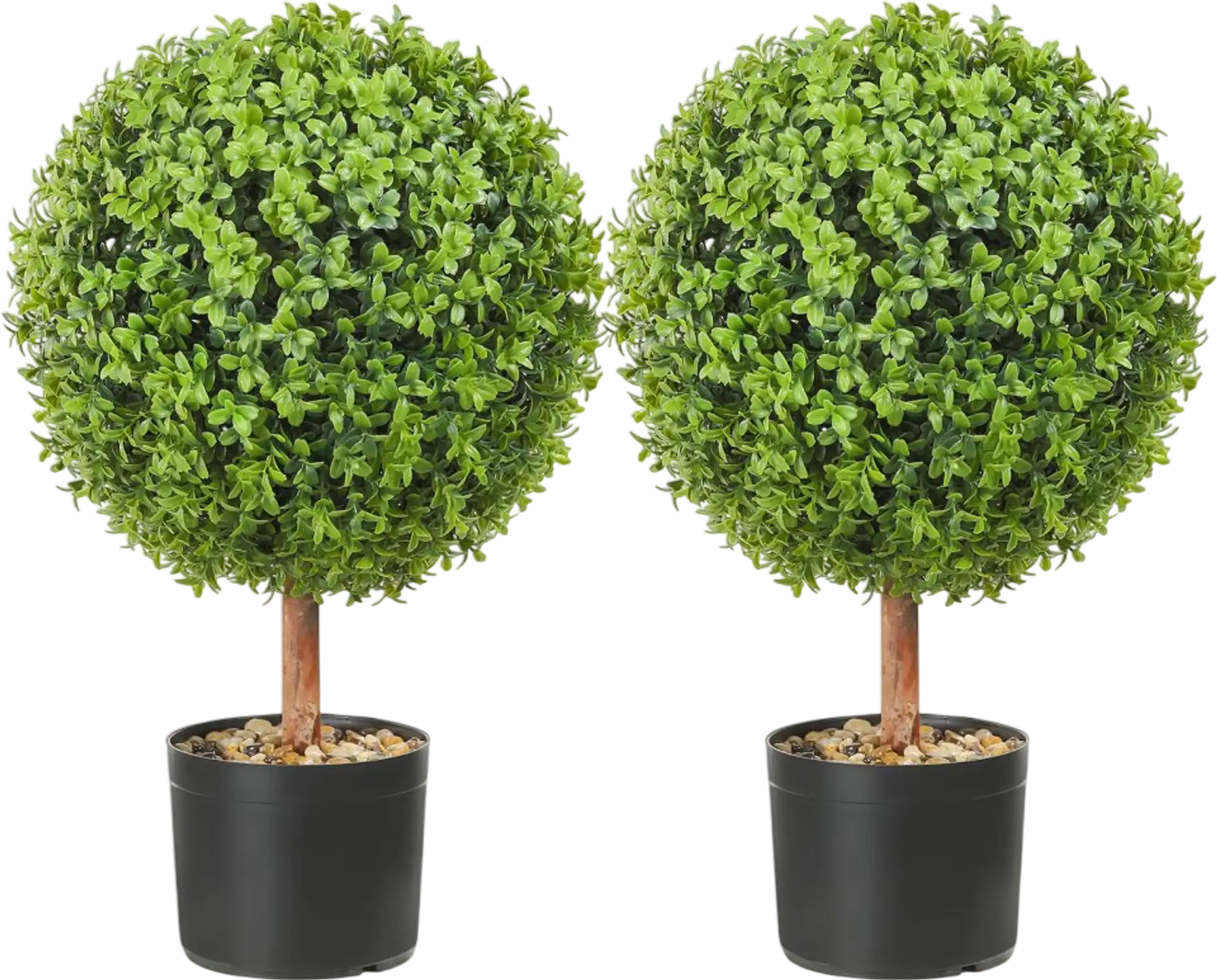 Vevor Artificial Topiary Boxwood Ball Trees with Planters 2-Piece 22