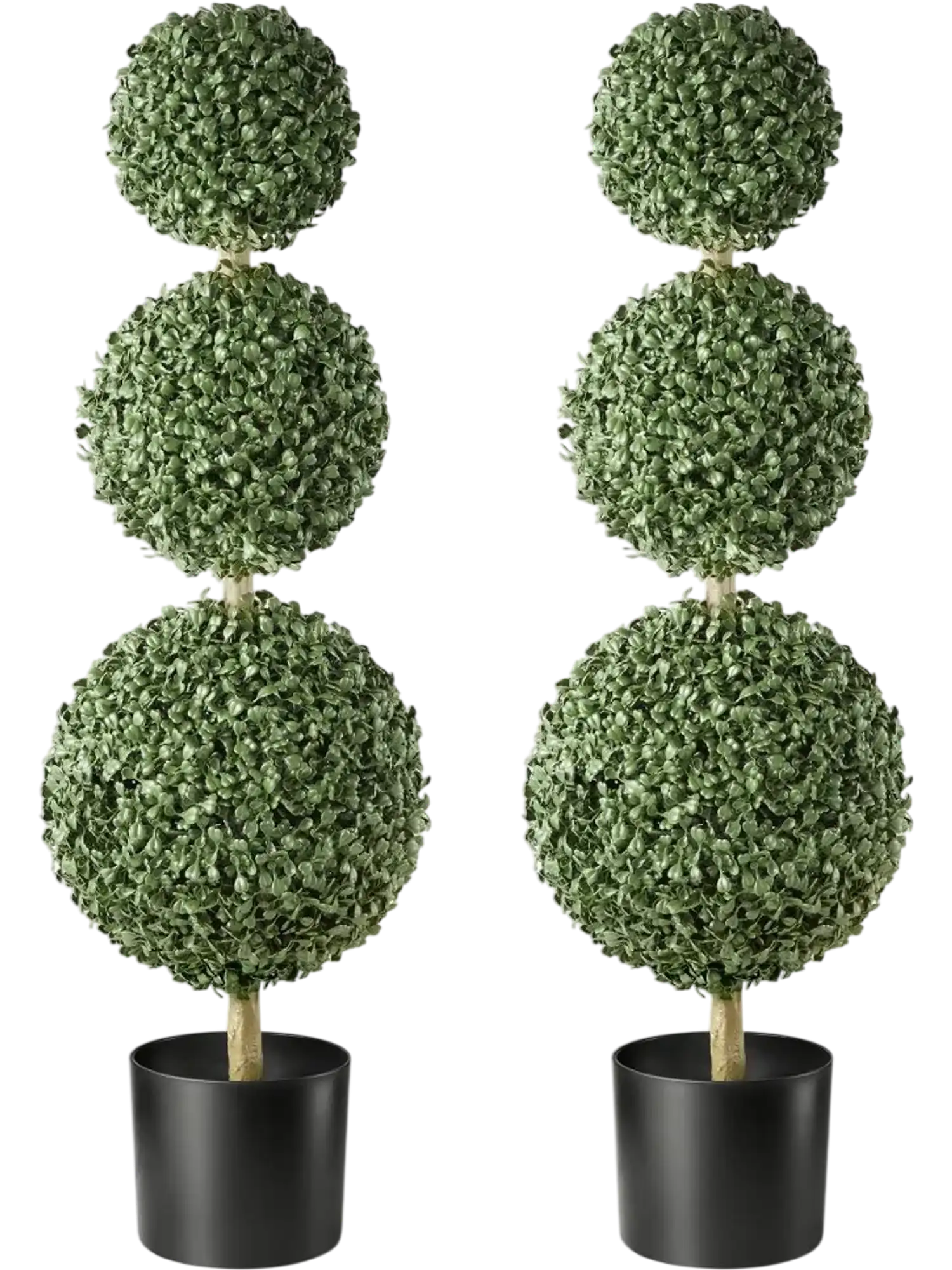 Vevor Artificial Topiary Triple Ball Boxwood 3' Set of 2 New