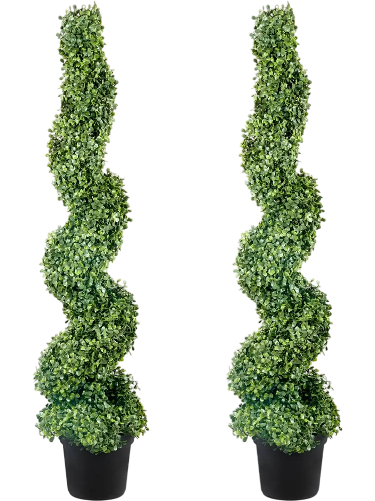 Vevor Artificial Plant 4' Spiral Boxwood Tower Topiary 2-Piece Set New