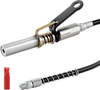 VEVOR Grease Gun Coupler, 10000 PSI High Pressure, 6-Jaw Locking, Quick Release Grease Gun Tip with Hose/Zerk Fittings Cleaner, Compatible with All Grease Guns 1/8