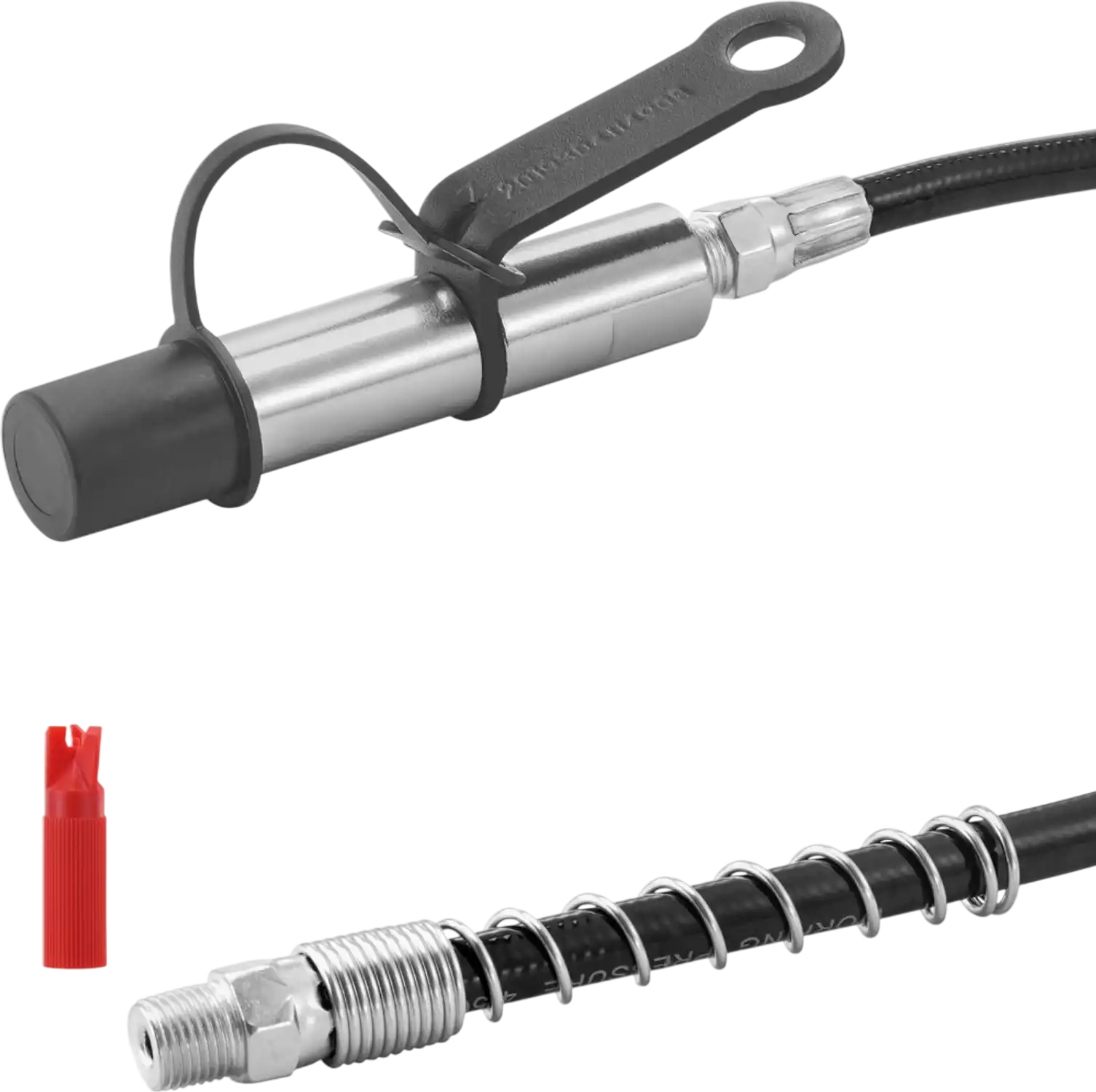 Vevor Grease Gun Coupler 10000 PSI Quick Release 3-Jaw Locking Tip with Hose New