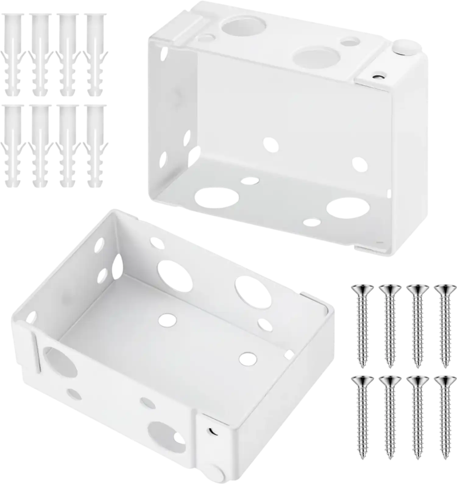 Vevor Blind Brackets Box Mounting Brackets for Window Blinds 2 Pcs White New