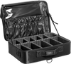 VEVOR Makeup Train Case Large Storage 3 Tiers, Convenient Carry With Handle, Strap, Professional Waterproof Oxford Makeup Storage Organizer Box, Heavy Duty Make Up Carrier, Black