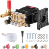 VEVOR Pressure Washer Pump, 1" Shaft Horizontal Triplex Plunger, 4300 PSI, 4.4GPM, Replacement Power Washer Pumps Kit with 5 Nozzles, Compatible with Simpson MorFlex 40224, 40225, 40226, Santoprene