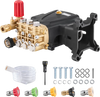 VEVOR Pressure Washer Pump, 1" Shaft Horizontal Triplex Plunger, 4000 PSI, 4.0GPM, Replacement Power Washer Pumps Kit with 5 Nozzles, Compatible with Simpson MorFlex 40224, 40225, 40226, Santoprene