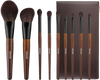 VEVOR 9-Piece Makeup Brush Set for Foundation Blending Eyeshadow, Professional Makeup Brush Kit with Soft Natural Wool & Vegan Synthetic Bristles, Ergonomic Wood Handle, Travel-Friendly Storage Bag