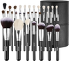VEVOR 34-Piece Makeup Brush Set, Professional Brushes Kit for Foundation Blending Eyeshadow Concealer Blush - with Soft Bristles, Ergonomic Wood Handle, Travel-Friendly Case Included