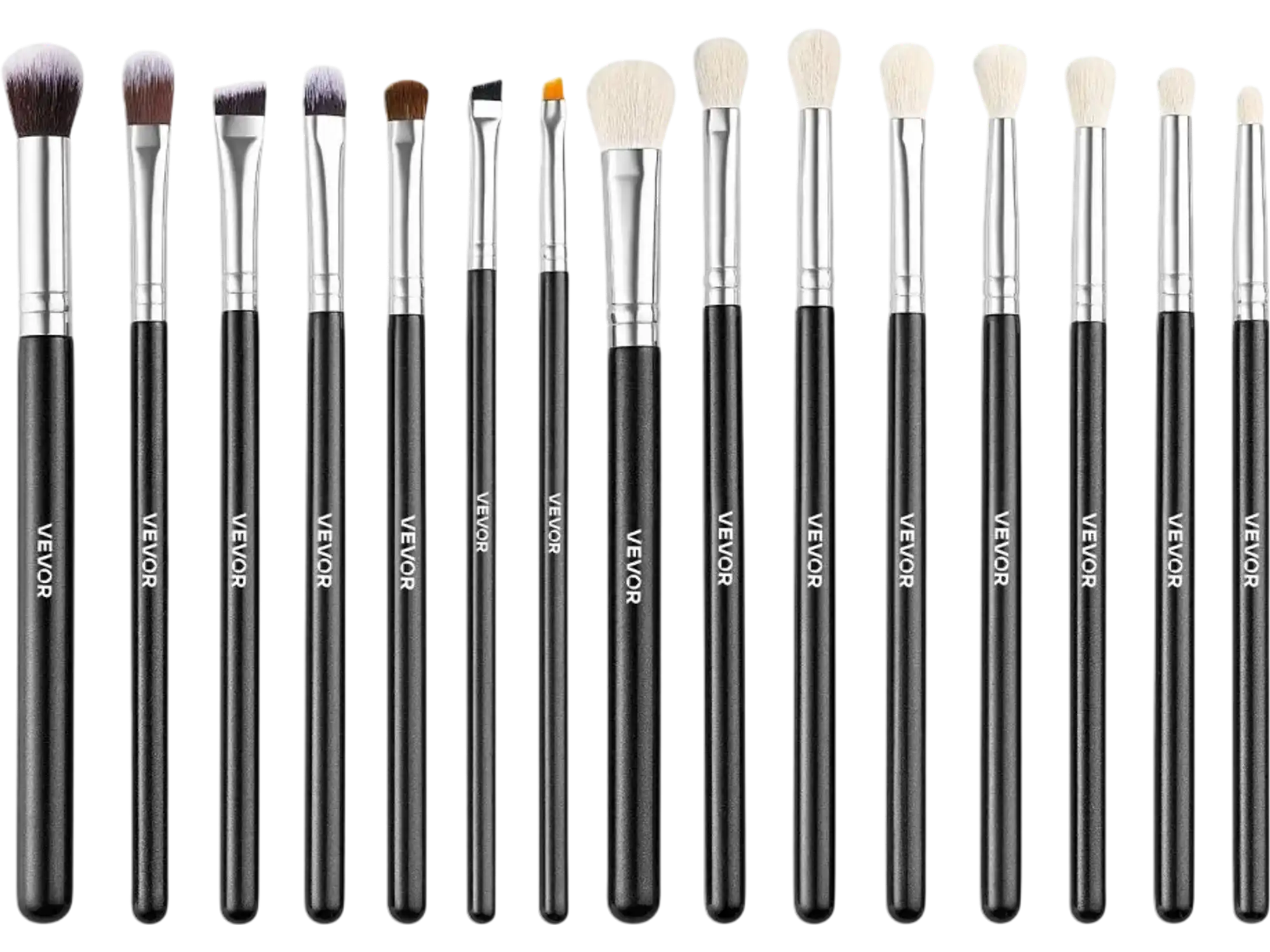 Vevor Makeup Brush Set 15-Piece Professional Vegan Brushes for Foundation Blending Eyeshadow New