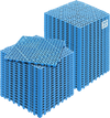 VEVOR Interlocking Tile 50PCS Blue, Drainage Tiles 12" x 12" Splicing, Soft PVC Interlocking Drainage Floor Tiles, Non-Slip Drainage Holes for Restroom, Bathroom, Kitchen, Pool, Wet Areas