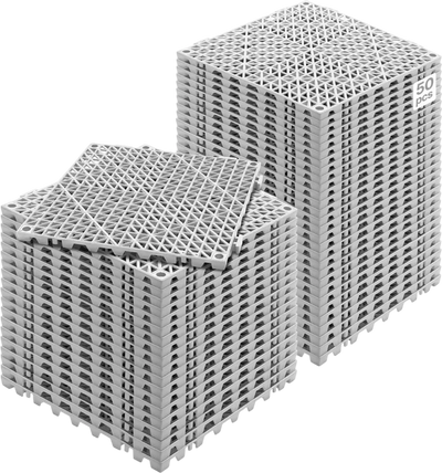 VEVOR Interlocking Tile 50PCS Gray, Drainage Tiles 12