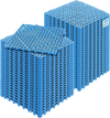 VEVOR Interlocking Tile 55PCS Blue, Drainage Tiles 12" x 12" Splicing, Soft PVC Interlocking Drainage Floor Tiles, Non-Slip Drainage Holes for Restroom, Bathroom, Kitchen, Pool, Wet Areas, Blue