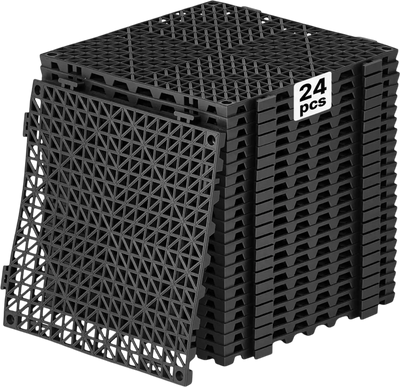 Vevor Drainage Mats Modular Interlocking Cushion 24-Pack 12