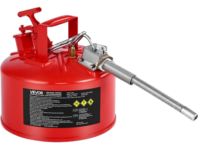 Vevor Safety Gas Can 2.5 Gal Type II Red Steel Fuel Storage Can New
