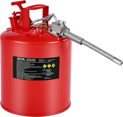Vevor Safety Gas Can 5 Gallon Type II Red Metal Fuel Can New