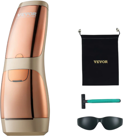 VEVOR IPL Hair Removal, Permanent Hair Removal with Sapphire Ice Cooling System, Painless At-Home Hair Removal Device for Women Men, Auto/Manual Modes, 5 Levels for Body & Face