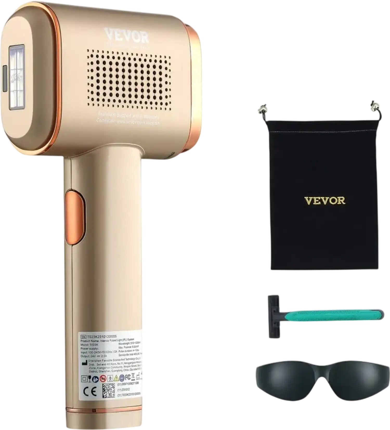 Vevor IPL Hair Remover Sapphire Ice Cooling Permanent Hair Removal Device New