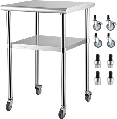 Vevor Work Table Stainless Steel Prep Table 24