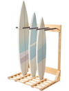 VEVOR Vertical Surfboard Stand, 4 Tiers Wooden Surfboard Rack for Storage and Display, Freestanding Board Stand Organizer, Surf Board Holder for Wakeboards, Snowboards, Kiteboards, Shortboard, Skis