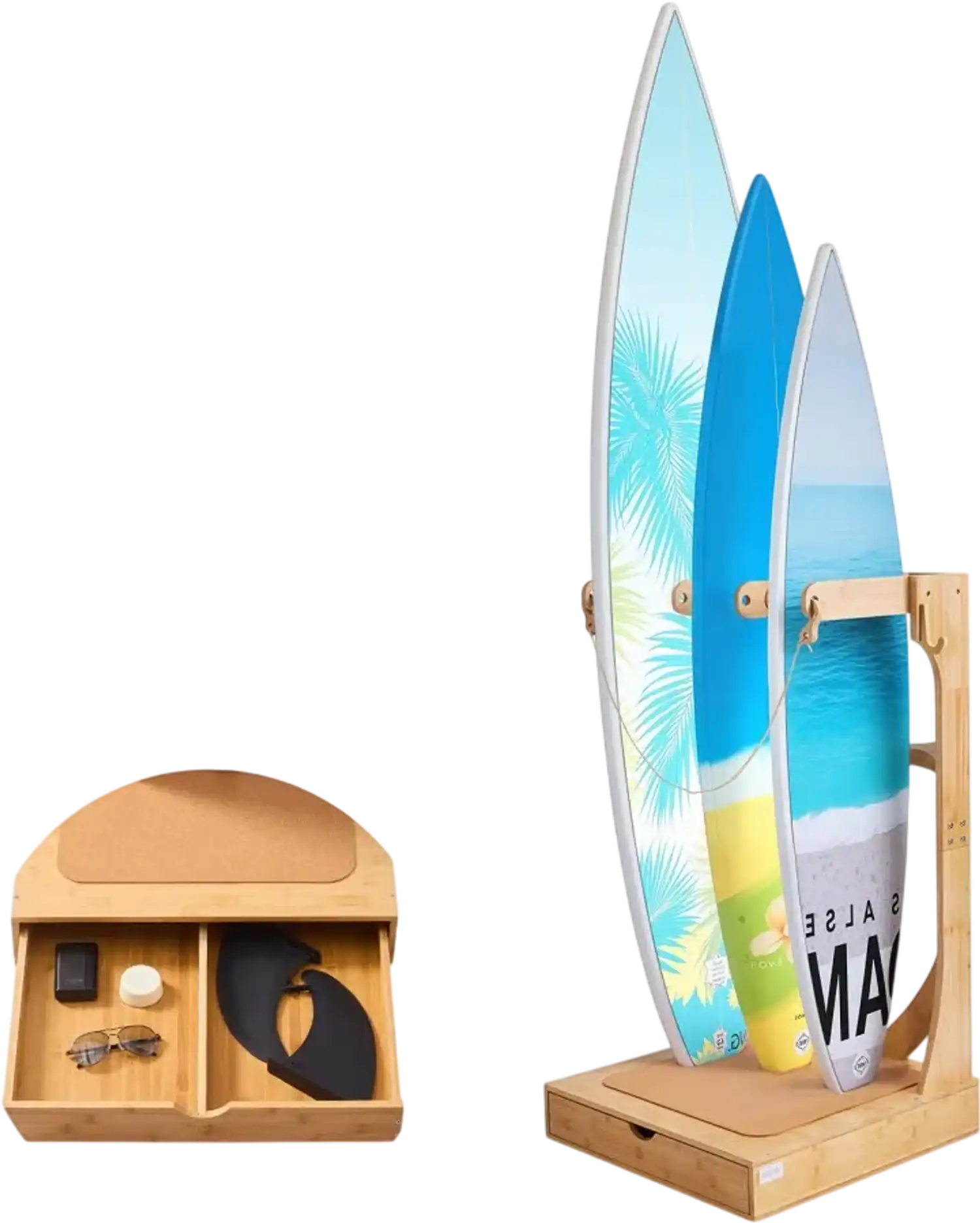 Vevor Surfboard Rack Vertical 3-Tier Freestanding Storage Display Stand New