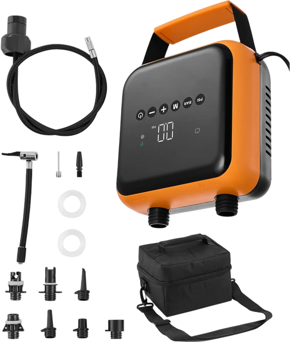 VEVOR Paddle Board Pump, 40PSI High Pressure, Dual Stage Inflation & Deflation SUP Air Pump with Auto-Off Function and 12V DC Car Connector, Ideal for Inflatable Paddle Board, Tent and Mattress