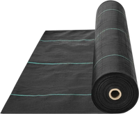 VEVOR 13FTx108FT Premium Heavy Duty Weed Barrier Landscape Fabric, 5OZ Woven Geotextile Fabric Under Gravel, High Permeability for Weed Blocker Weed Mat, Driveway Fabric, Weed Control Garden Cloth
