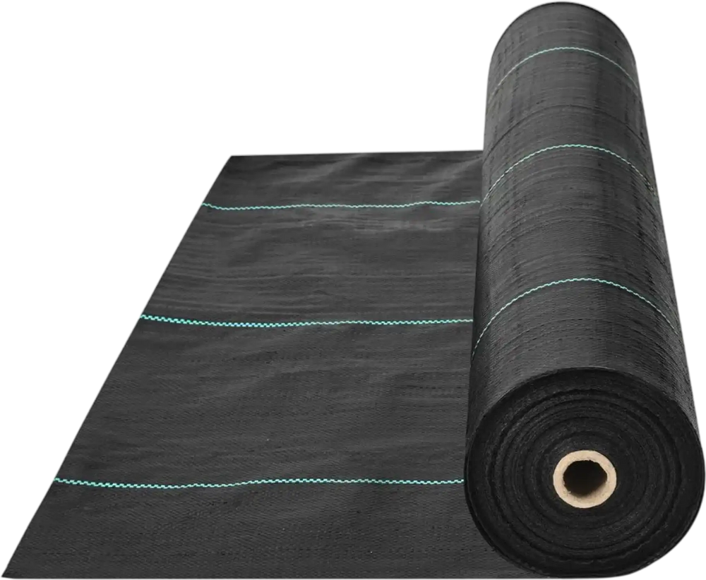 VEVOR Weed Barrier Landscape Fabric, 3.28*164FT Heavy Duty Garden Weed Fabric, Woven PP Weed Control Fabric, Driveway Fabric, Geotextile Fabric for Landscaping, Ground Cover, Weed Blocker Weed Mat, Black
