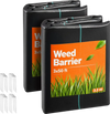 VEVOR Weed Barrier Fabric Heavy Duty, 2 Packs 3x50FT 3.2oz Weed Blocker Fabric, Woven Landscape Fabrics, Garden Fabrics Weeds Barrier, Weeds Control Ground Cover, Geotextile Webbing, Black