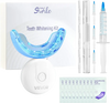 VEVOR Teeth Whitening Kit with LED Light, 32 LED Accelerator Lights, Whitening Strips, Pens and Gel Syringes, U-Shaped Tray, Wireless Portable Kit Fast and Effectively Removes Stubborn Stains