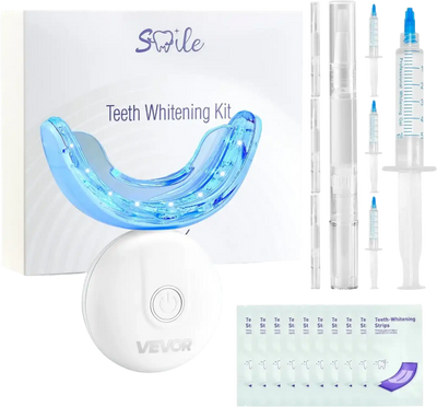 Vevor Teeth Whitening Kit LED Light Wireless Portable Stain Removal New