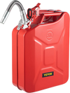 VEVOR Jerry Fuel Can, 5.3 Gallon / 20 L Portable Jerry Gas Can with Flexible Spout System, Rustproof ＆ Heat-resistant Steel Fuel Tank for Cars Trucks Equipment, Red