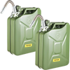 VEVOR Jerry Fuel Can, 5.3 Gallon / 20 L Portable Jerry Gas Can with Flexible Spout System, Rustproof ＆ Heat-resistant Steel Fuel Tank for Cars Trucks Equipment, 2PCS Green