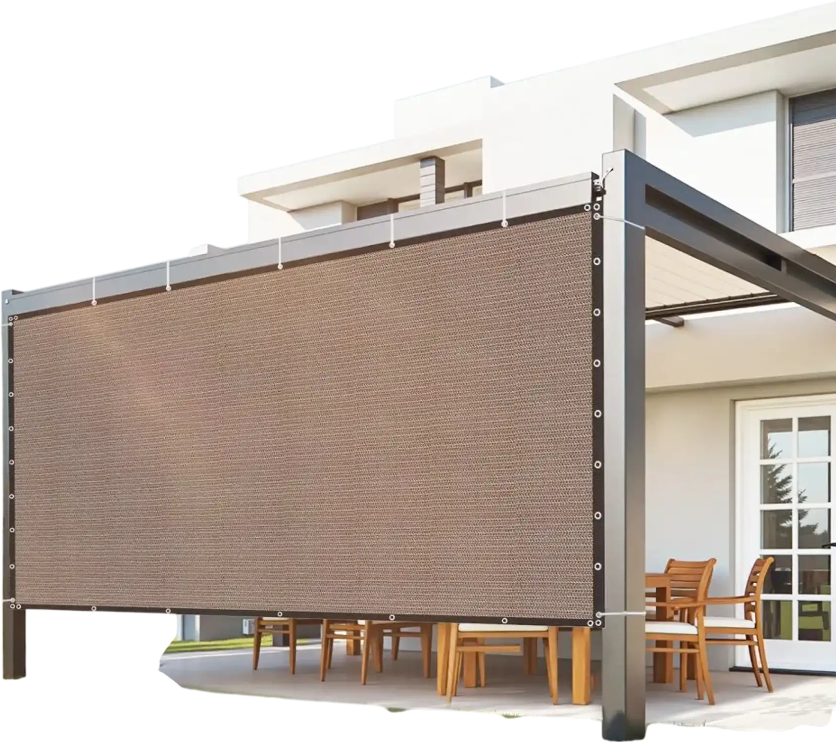 Vevor Sun Shade Cloth 8' x 12' 90% UV Block Brown New