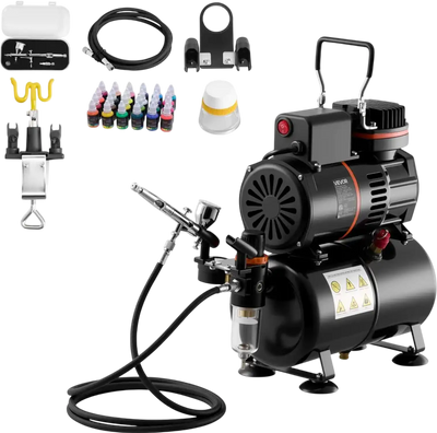 Vevor Airbrush Professional Kit Dual-Action with Compressor 1/6 HP New