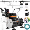VEVOR Airbrush Ensemble, Expert Airbrush Kit with Compressor, Multi-Use Dual-Action Gravity Feed Airbrush System for Art, Nails, Cookies, Tattoos