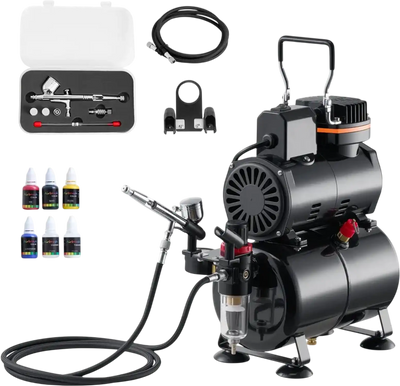 Vevor Airbrush Kit with Compressor Tank Dual-Action Professional Set New