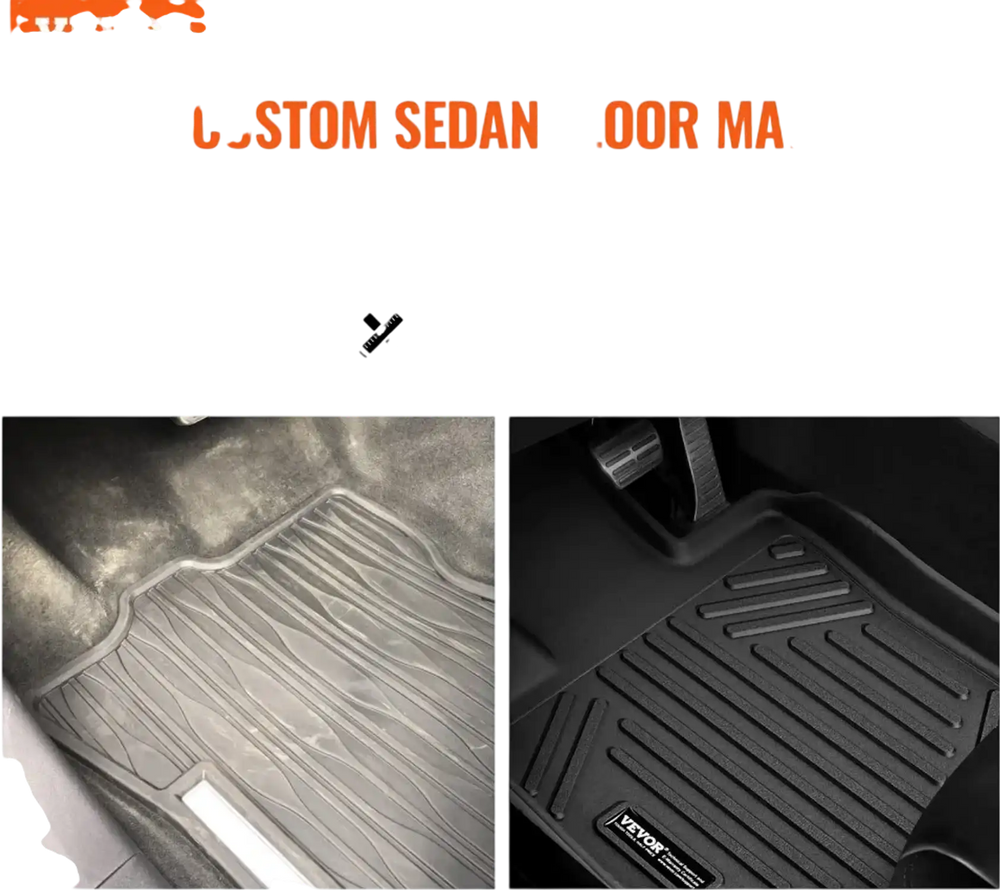 VEVOR Automotive Floor Mats, Fits for Toyota Camry 2018-2024, 3 pcs Front and 2nd Row Liners, All Weather Custom Fit TPE Vehicle Floor Mats, Easy to Clean and Secure Floor Liners for SUV, Black