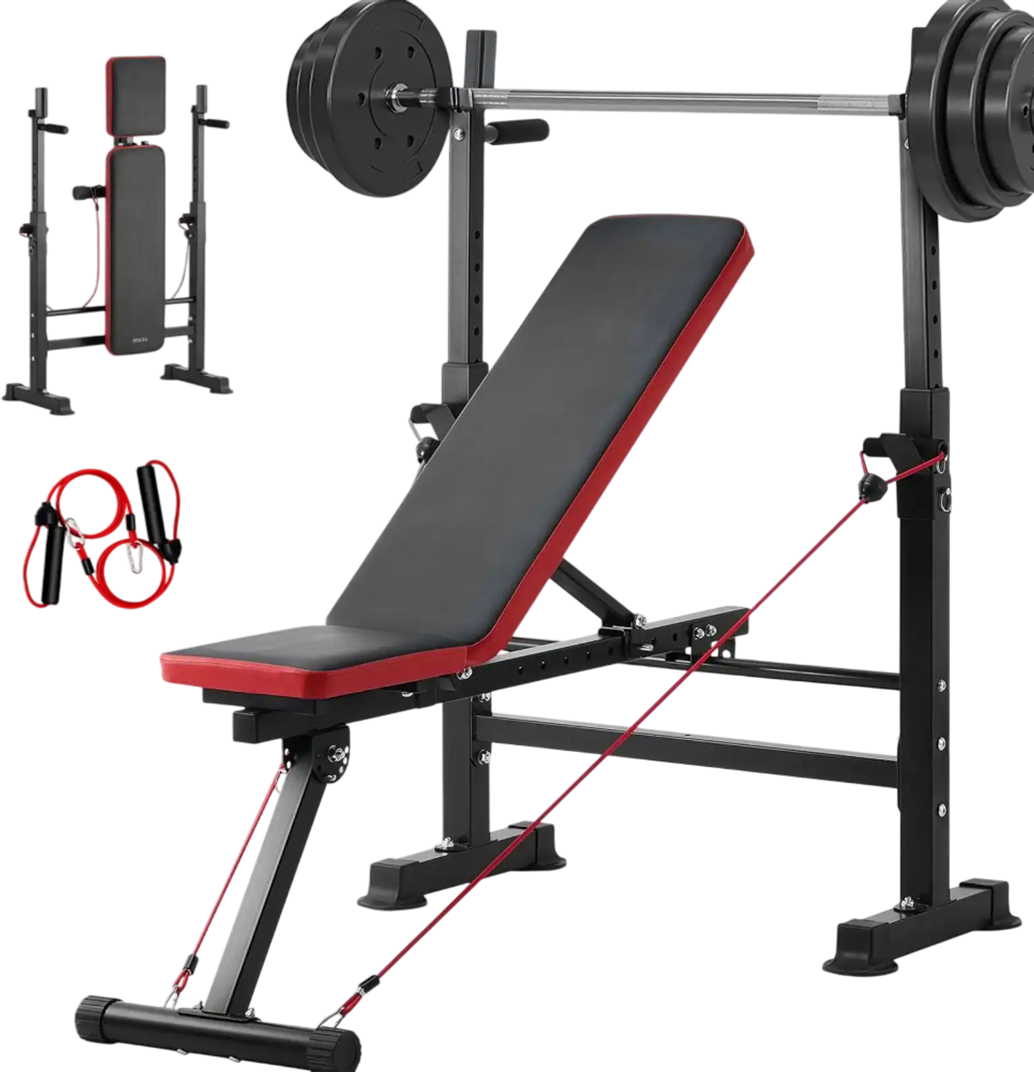 Vevor Weight Bench 6-in-1 Adjustable Foldable Workout Bench Press New