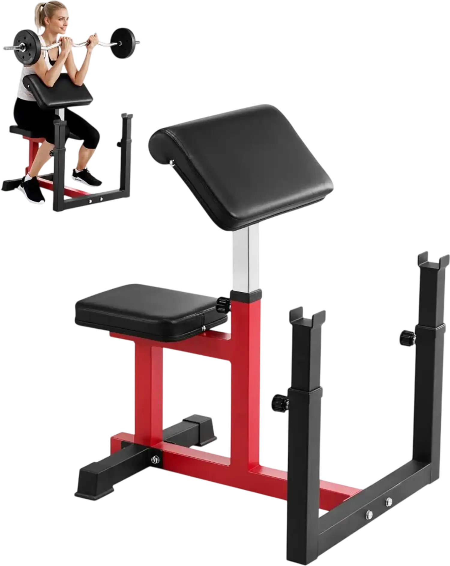 Vevor Preacher Curl Bench Adjustable Home Gym Bicep Station New