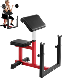 VEVOR Weight Bench with Leg Extension, Strength Training Benches, Max load 440 LBS Home Gym Bench Fitness Equipment, Seated Arm Isolated Barbell Dumbbell Bicep Station, Workout Bench for Home Gym