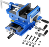 VEVOR Cross Slide Drill Press Vise, 4 Inch Jaw Width, 2 Way X-Y Axis Bench Vise, 3.5 Inch Max Jaw Opening, Heavy Duty Cast Iron, Workbench Vice Clamp, for Woodworking Drilling CNC Milling Machine