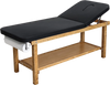 VEVOR Medical Exam Table, Wooden Framed Medical Examination Bed, Physical Therapy Exam Table with Adjustable Backrest, Storage Shelf & Paper Roll Dispenser for Hospitals Clinics Rehab Centers, 500LBS