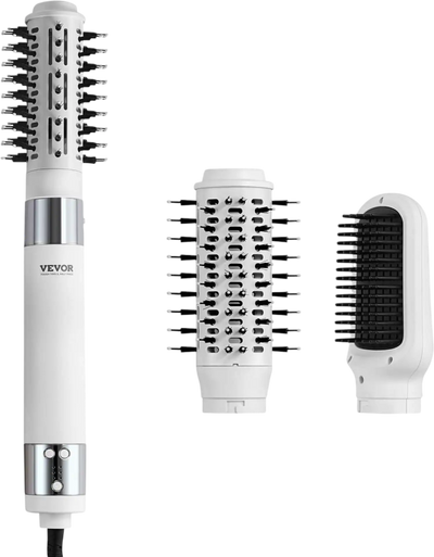 VEVOR Hair Dryer Styler, Ionic Hair Dryer Brush, 110,000RPM High-Speed Hot Air Styler with Brushless Motor, Oval & Paddle Brush, Blow Dryer Brush Styling Tool for Fast Drying Volumizing Straightening