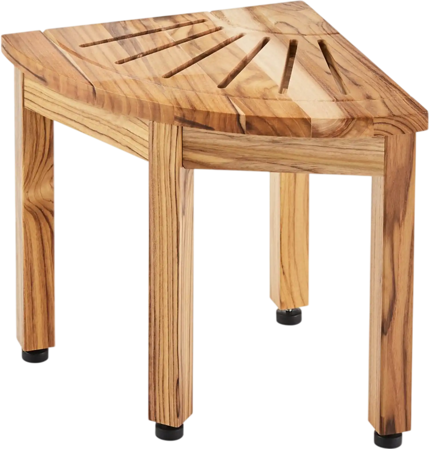 Vevor Shower Bench Corner Teak Wood with Storage Shelf 12.4