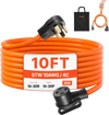 VEVOR 10 ft Dryer Extension Cord, 4-Prong NEMA 14-30P to 14-30R Dryer Cord, 125V/250V, STW 10AWG/4C, 30A, Pure Copper Wire Cable with Black Non-woven Bag and PVC Cable Tie, for Outdoor & Indoor Use