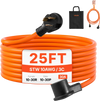 VEVOR 25 ft Dryer Extension Cord, 3-Prong NEMA 10-30P to 10-30R Dryer Cord, 125V/250V STW 10AWG/3C, 30A, Pure Copper Wire Cable with Black Non-woven Bag and PVC Cable Tie, Ideal for Indoor & Outdoor
