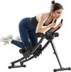 VEVOR AB Workout Machine, Dual-track Ab Workout Equipment at Home Gym, Core & Abdominal Trainers for Women, 440 lbs Weight Capacity Strength Training Ab Cruncher, Foldable Adjustable Fitness Exerciser