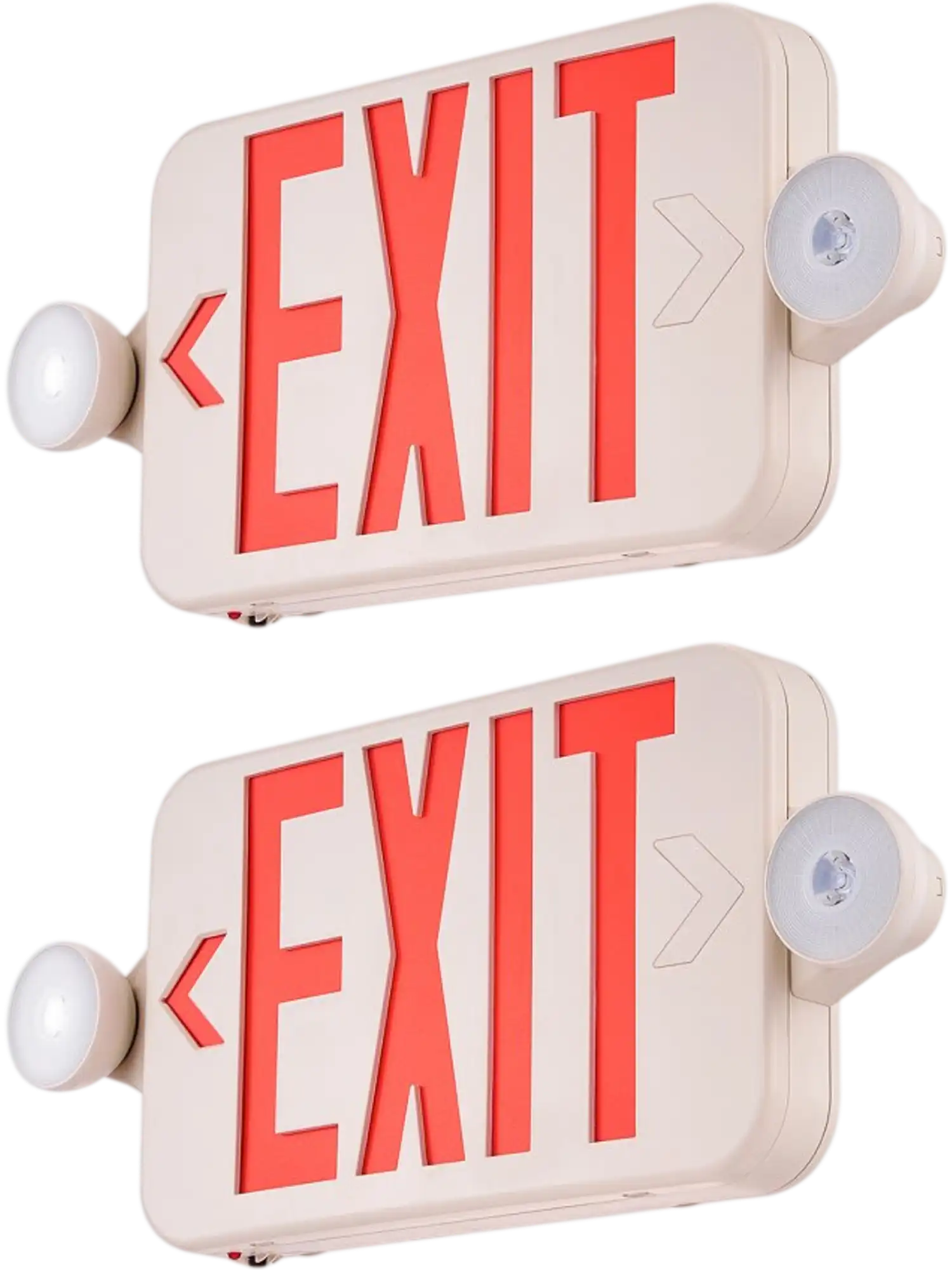 Vevor Exit Sign LED Emergency Light Combo Red Letter 2-Pack New
