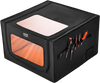 VEVOR Laser Engraver Enclosure, 31.5 x 31.5 x 19.6", Dual-Direction Viewing, Flame Retardant and Fireproof Protective Cover, with Exhaust Fan and Pipe, Insulates Smoke, Noise and Eye Protection